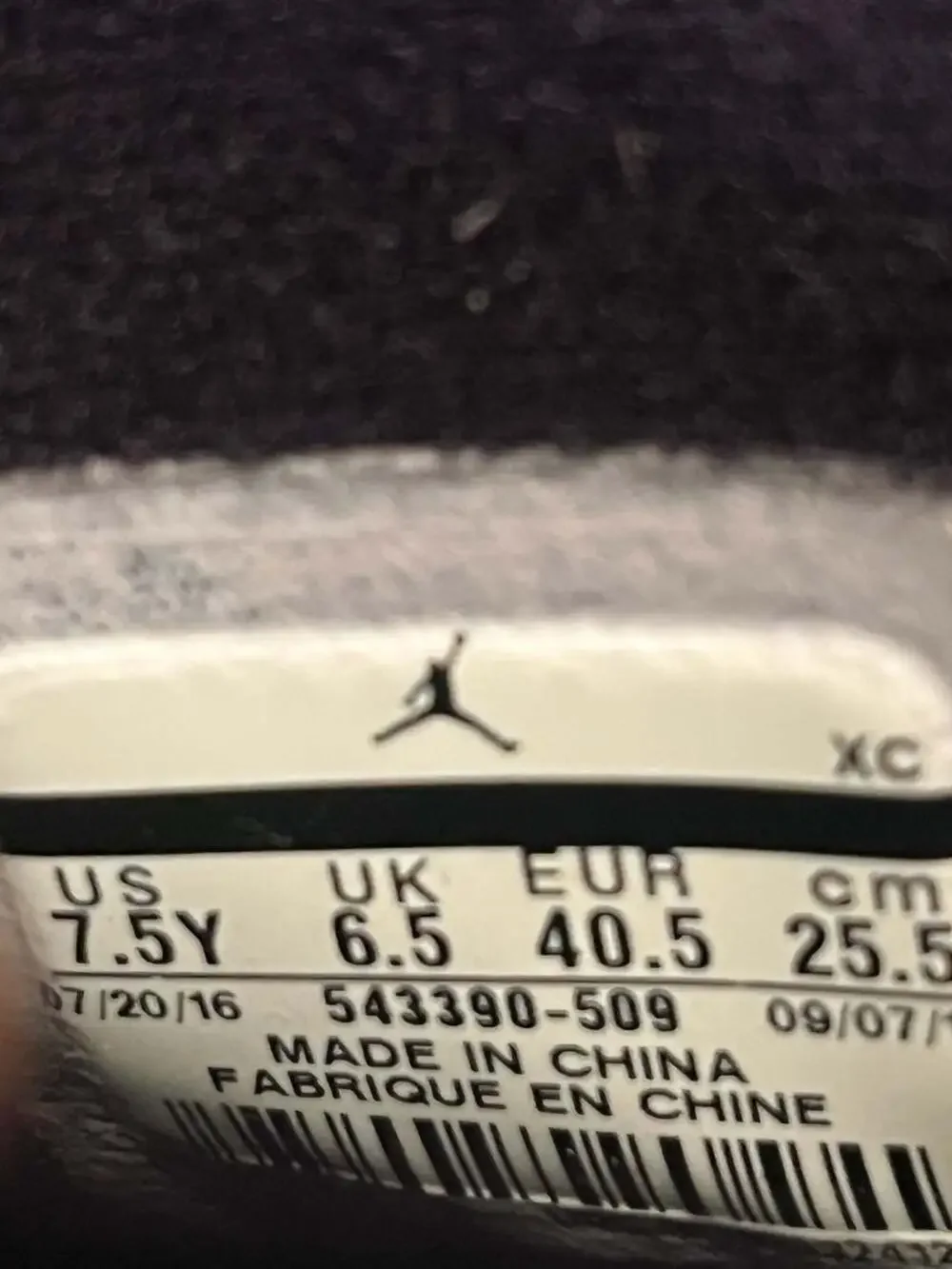 Air Jordan 6 Retro GG 'Purple Dynasty' Basketball Shoes 7.5 youth